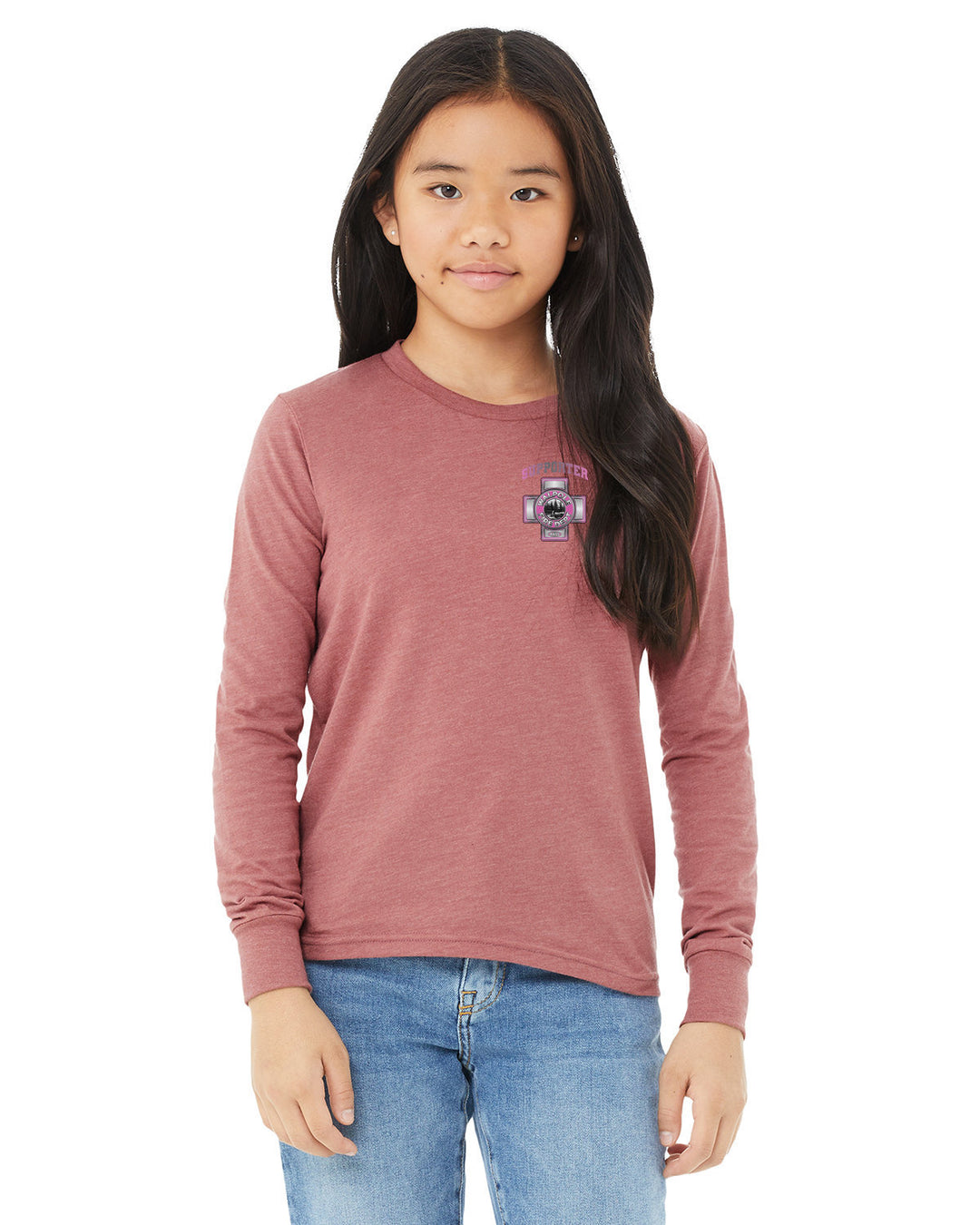 Walpole FD Breast Cancer Awareness Youth Jersey Long-Sleeve T-Shirt (3501Y)