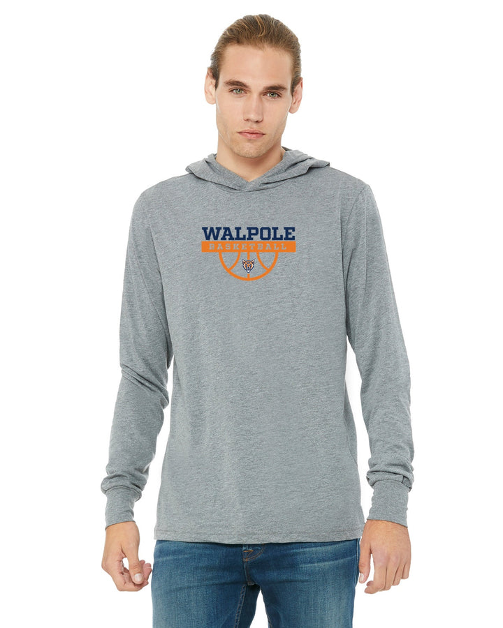 Walpole Youth Basketball -  Bella + Canvas Adult Unisex Jersey Long-Sleeve Hoodie (3512)