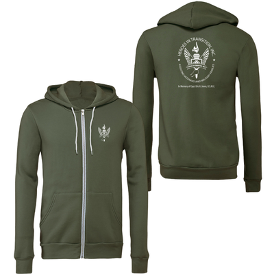 Héroes en Transición - Sudadera unisex con capucha y cremallera completa de forro polar esponjoso (3739)