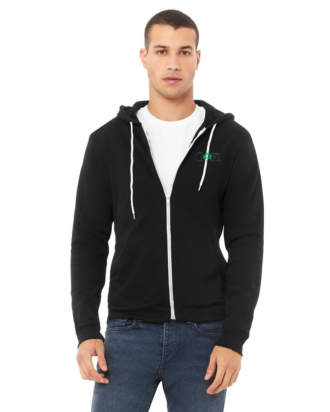 GOFI- Unisex Sponge Fleece Full-Zip Hooded Sweatshirt (3739)