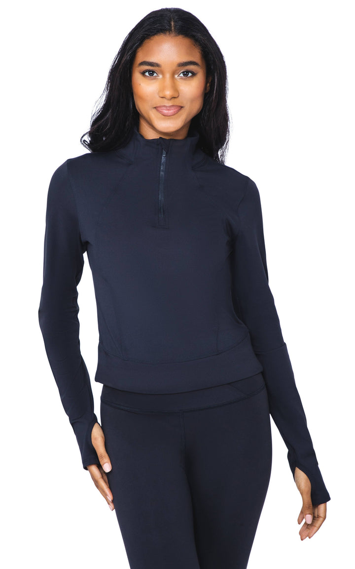 90 Degree by Reflex - Carbon Run and Flow Half Zip Jacket with Back Pocket WOMEN