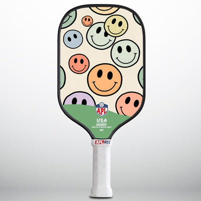 APL - Face Smiley Pickleball Paddle | 16mm Carbon Fiber | Best Pickleball Paddles | American Pickleball League