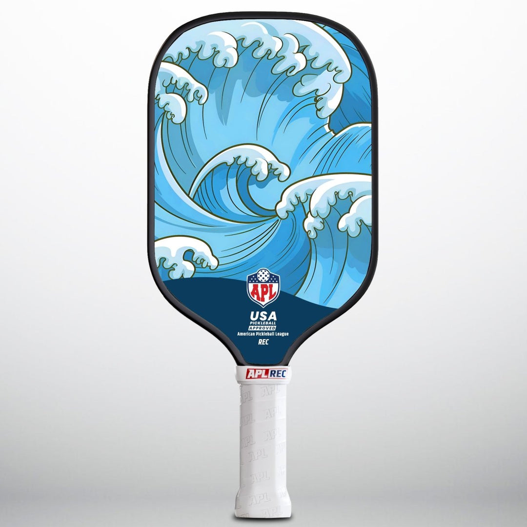 APL - Ocean Waves Pickleball Paddle | 16mm Carbon Fiber | Best Pickleball Paddles | American Pickleball League
