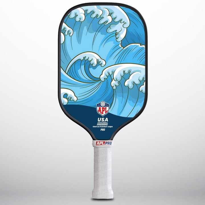 APL - Ocean Waves Pickleball Paddle | 16mm Carbon Fiber | Best Pickleball Paddles | American Pickleball League