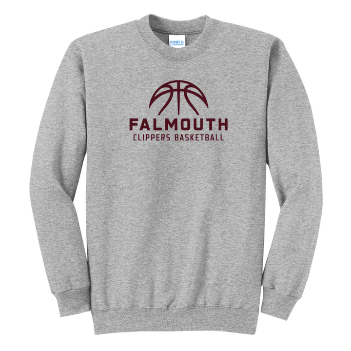 Falmouth Basketball -  Fleece Crewneck Sweatshirt (PC78)