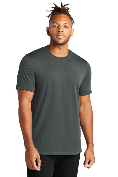 Camiseta de cuello redondo de jersey elástico