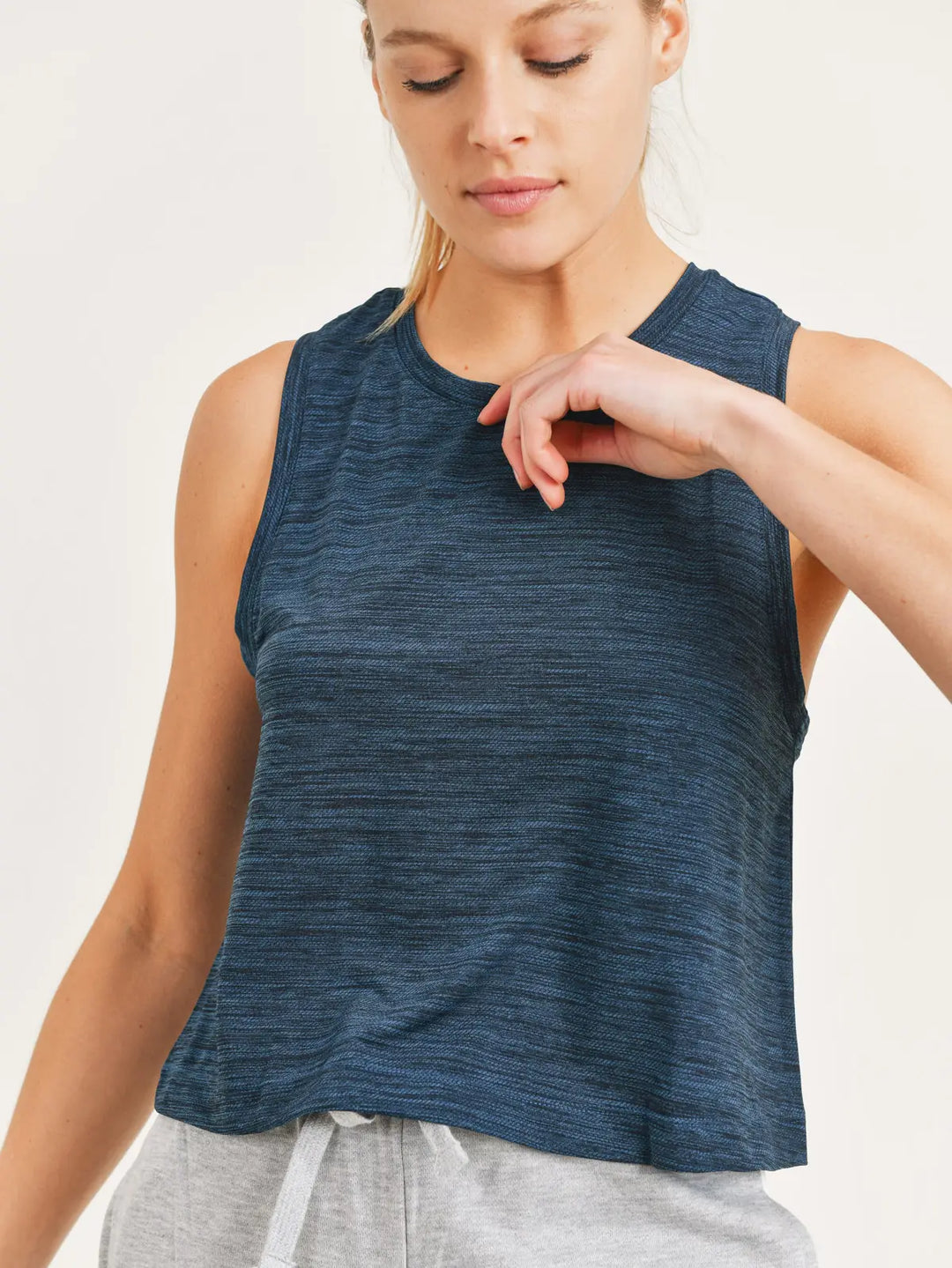 Womens Two Tone Essential Racerback Tank (AT3089)