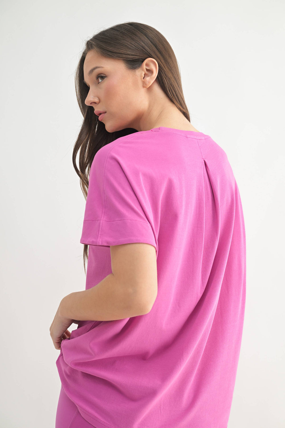 Mono B - Shoreline Pima Cotton Slouchy Tee - New Orchid WOMEN