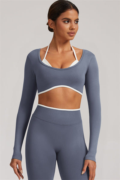The Elevate New Long Sleeve Crop top Leggings 2-Piece Set