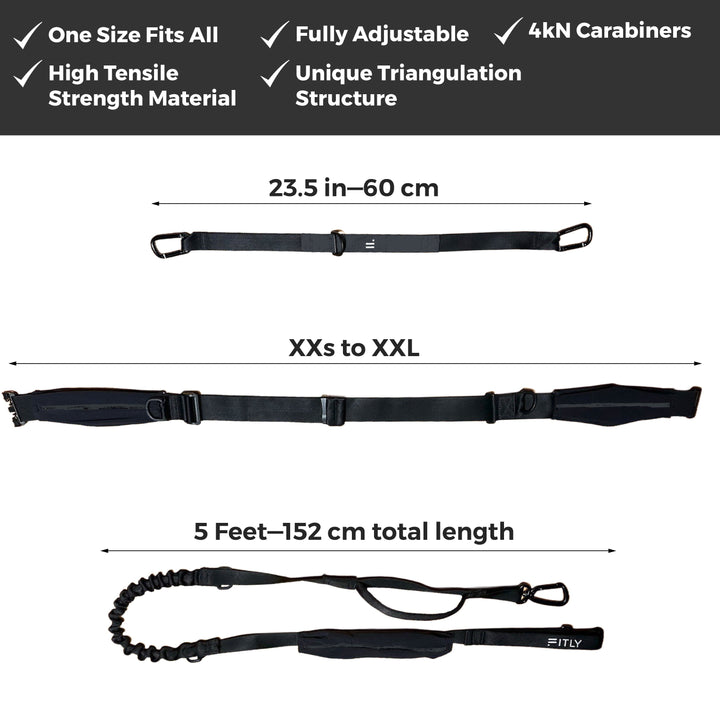 FITLY Running Belt + Dog Leash