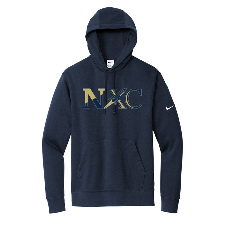 Sudadera con capucha y logo Nike Club Fleece Sleeve de Needham Cross Country (NKDR1499)