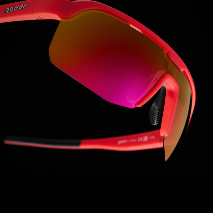 Goodr "Dante's Shin Splint Inferno" Sunglasses (G00472-BLG-RS2-RF)