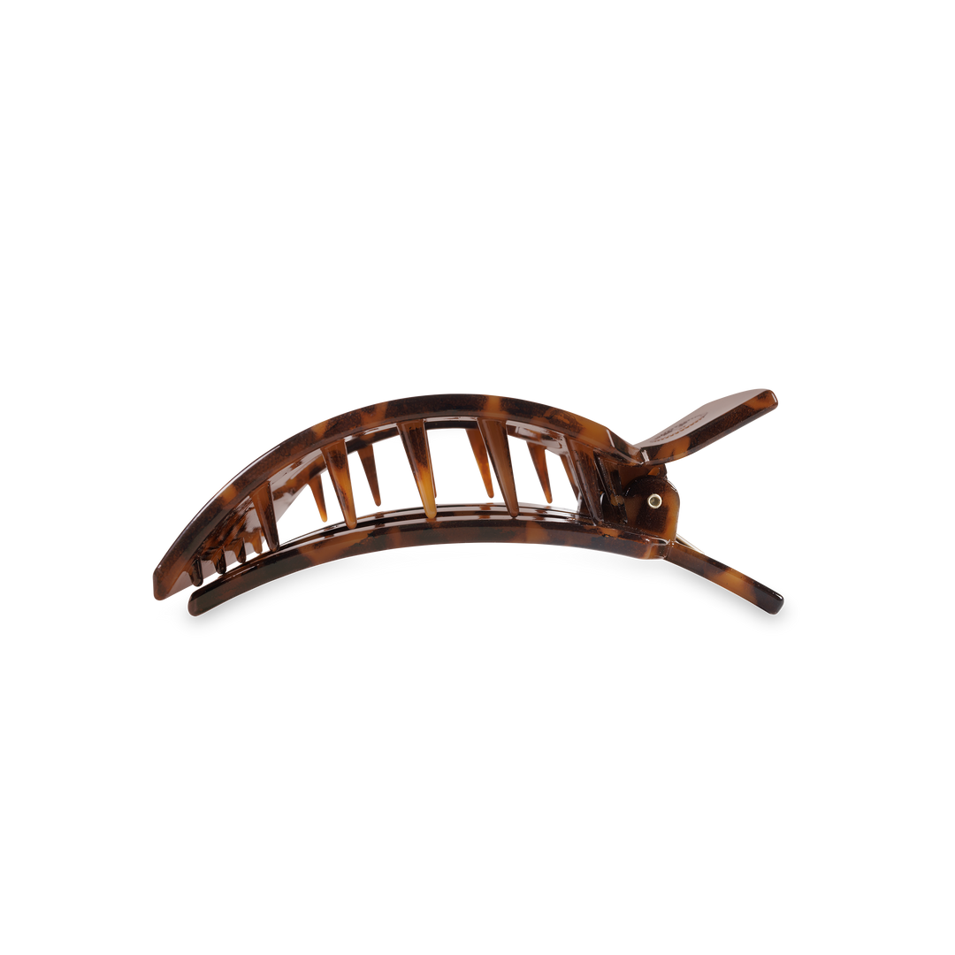 TELETIES - Square Flat Hair Clip | Med. | Tortoise