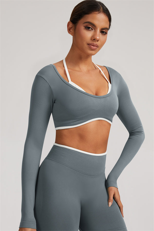 The Elevate Long Sleeve Crop top Leggings 2-Piece Set