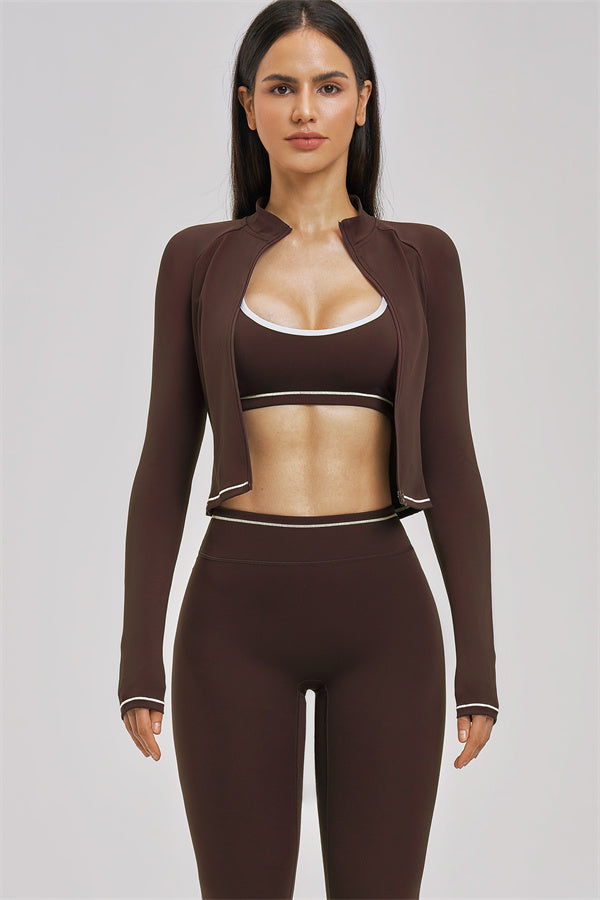 The Unbound Jacket Sports Bra Leggings 3-Piece Set