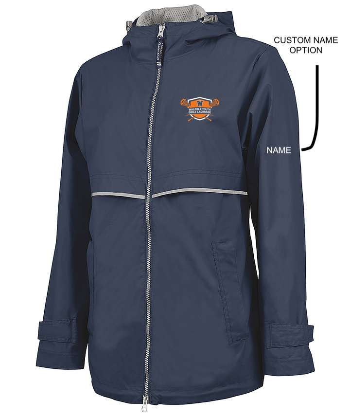 Chaqueta impermeable para mujer de Walpole Youth Girls Lacrosse (5099) 