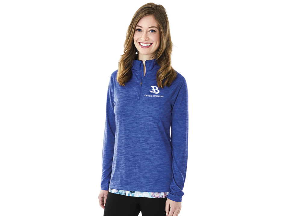 BURLINGTON CROSS COUNTRY WOMEN'S SPACE DYE PERFORMANCE PULLOVER (5763)