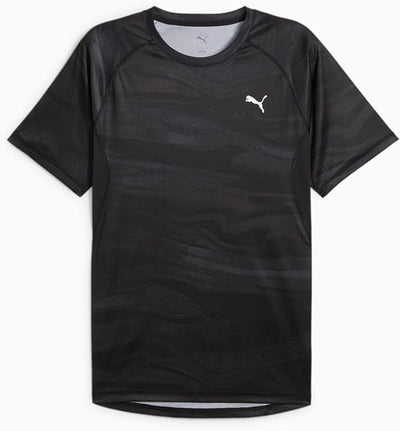 Puma Run Velocity AOP Tee - Puma Black - MEN