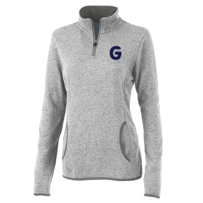 Pista y campo Wellesley 2023 - SUDADERA DE POLAR JASPEADA PARA MUJER - 5312 