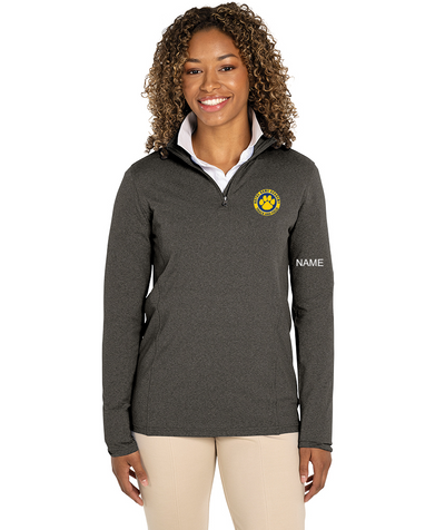 NDA Winter Track &amp; Field 2024 - CAMISETA ELÁSTICA ECOLÓGICA CON CREMALLERA DE UN CUARTO PARA MUJER - 5468 