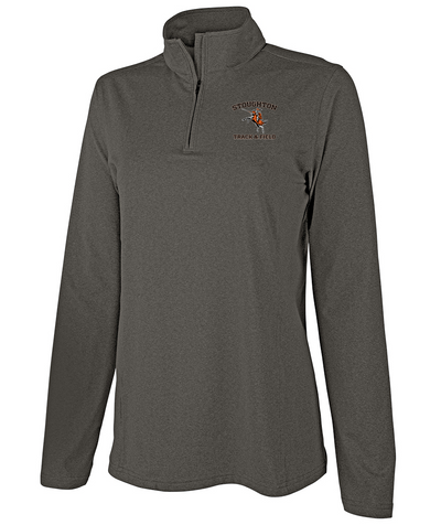 Stoughton Track &amp; Field - Chaqueta de mujer con cremallera de un cuarto elástica y diseño ecológico jaspeado (5468)
