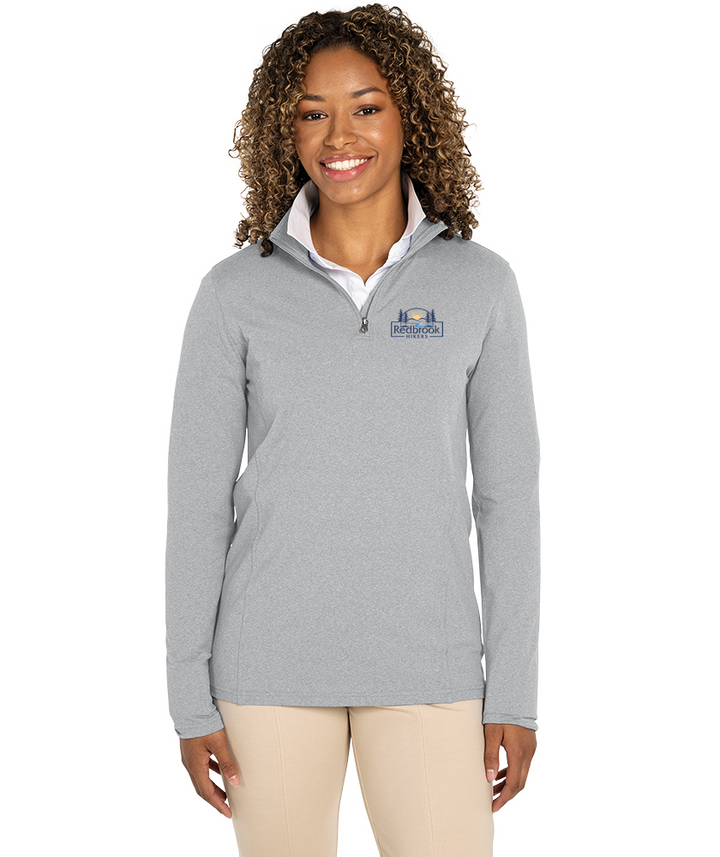 Redbrook Hikers- Women's HEATHERED ECO-LOGIC STRETCH QUARTER ZIP (5468)