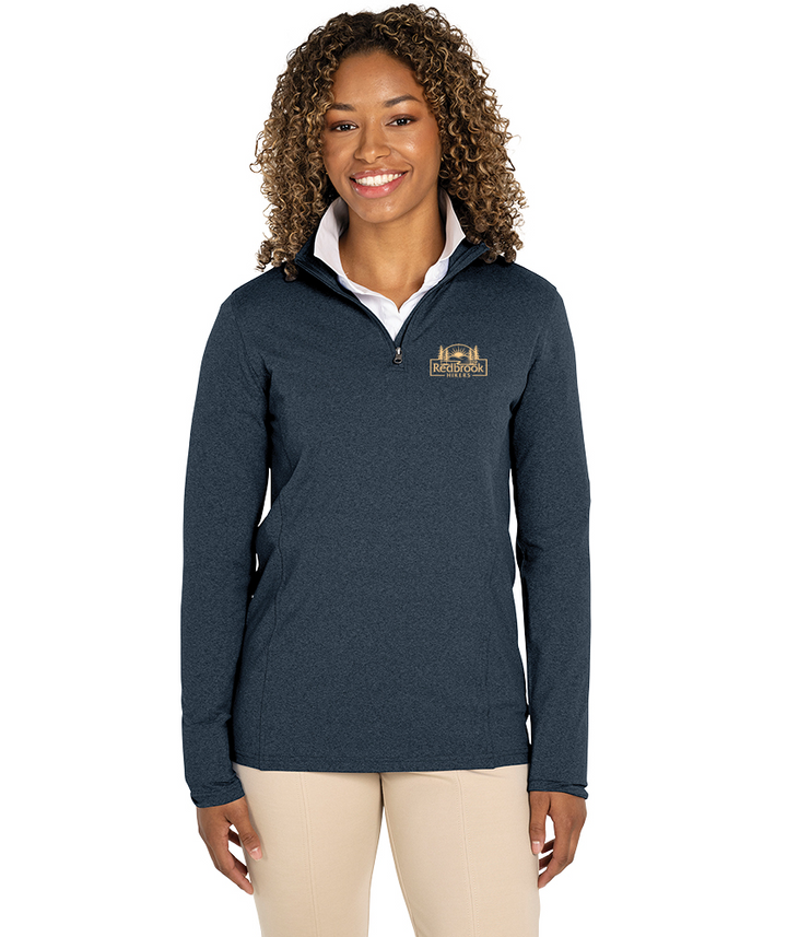 Redbrook Hikers- Women's HEATHERED ECO-LOGIC STRETCH QUARTER ZIP (5468)