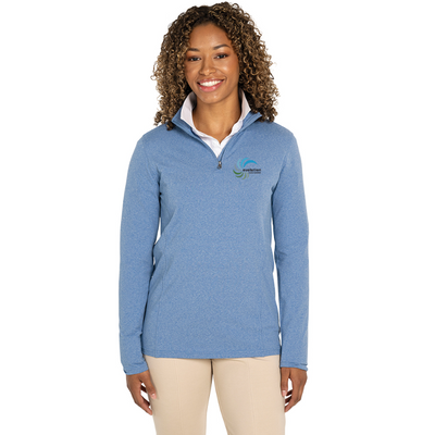 Evolution Road Runners - Women's Heather Stretch Eco-logic Quarter Zip (5468)