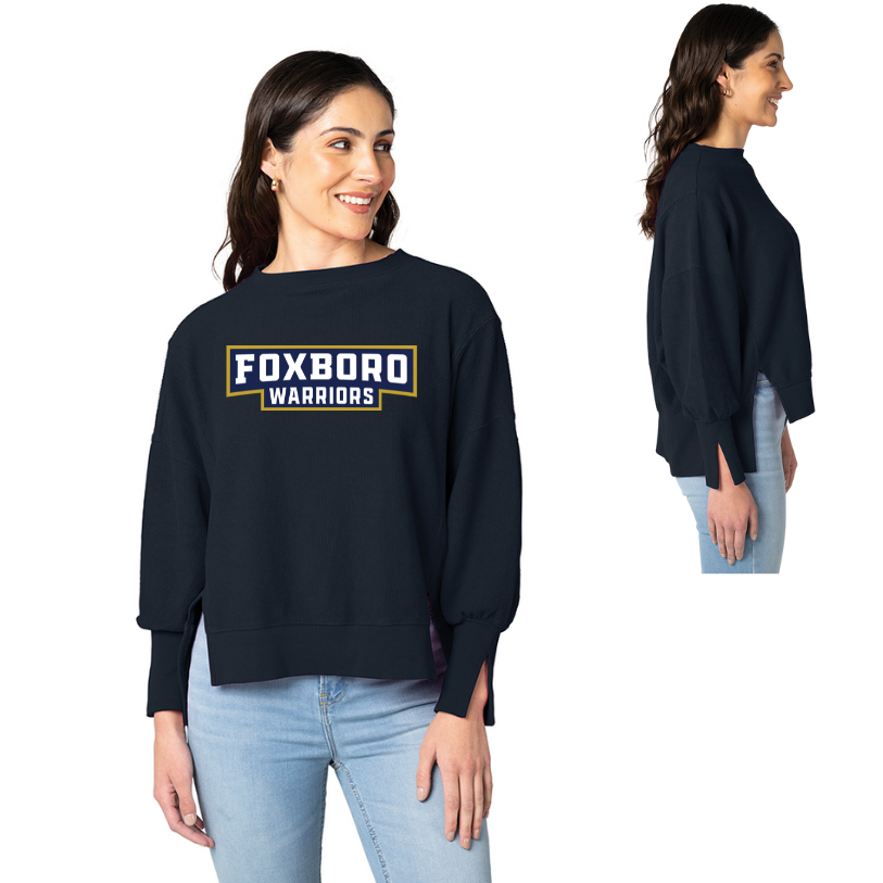 Sudadera con cuello redondo y empalmes Camden de Charles River para MUJER (5523) 