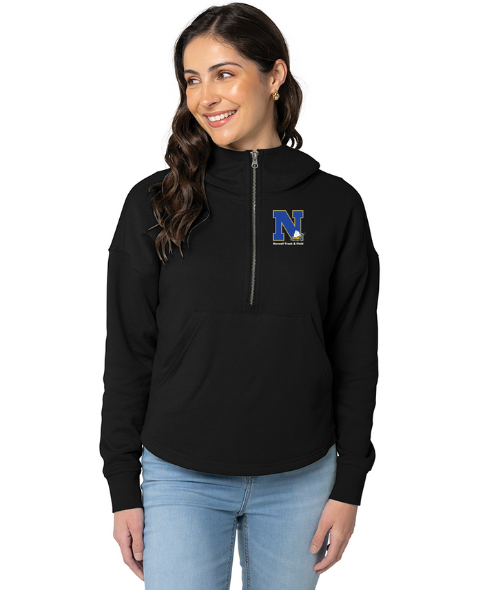 Sudadera con capucha con dobladillo festoneado Willow para mujer de Norwell Track &amp; Field (5527)