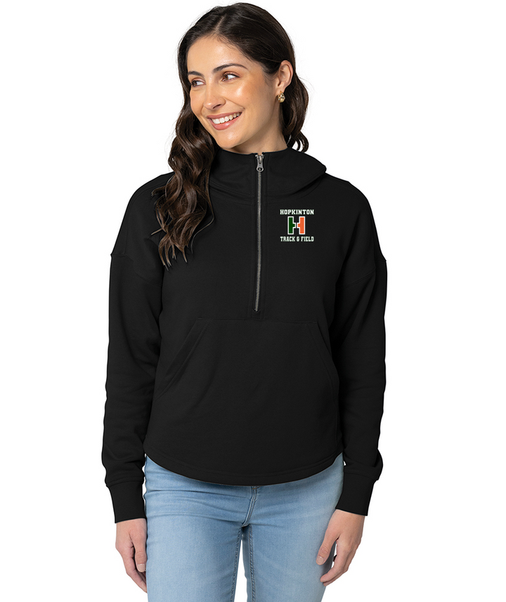 Sudadera con capucha con dobladillo festoneado de Willow para mujer de Hopkinton Track &amp; Field (5527)