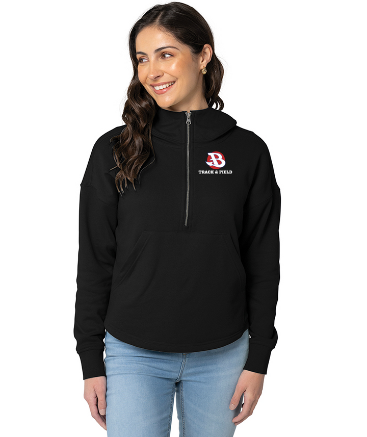 Sudadera con capucha con dobladillo festoneado Willow para mujer de Burlington Track &amp; Field (5527)