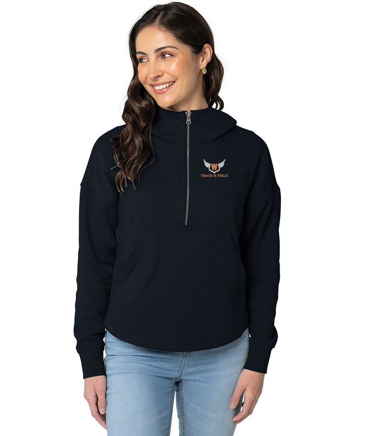 Sudadera con capucha con dobladillo festoneado de Willow para mujer de Walpole Track &amp; Field (5527)