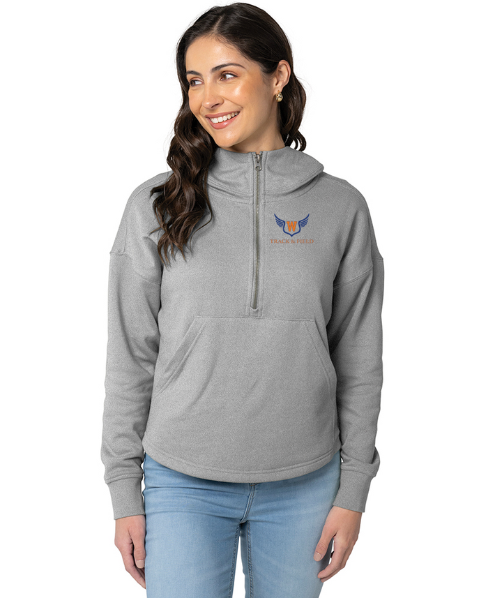 Sudadera con capucha con dobladillo festoneado de Willow para mujer de Walpole Track &amp; Field (5527)