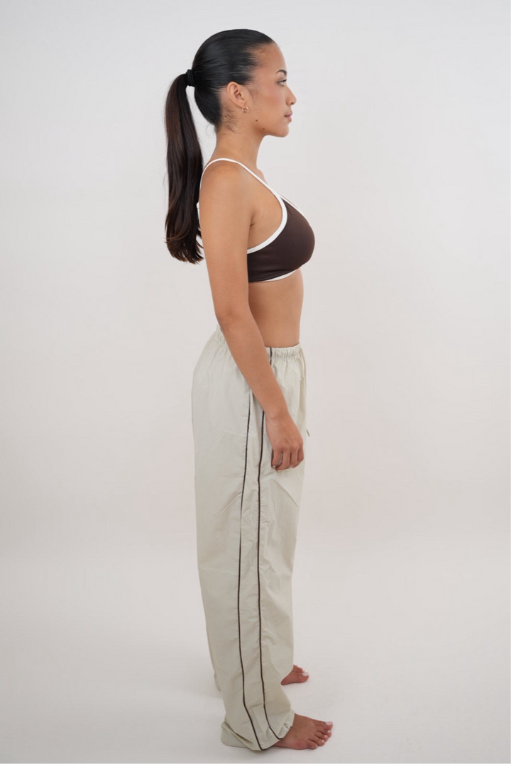 I Accept Change with Grace Beige Versatile Relaxed Fit Pant