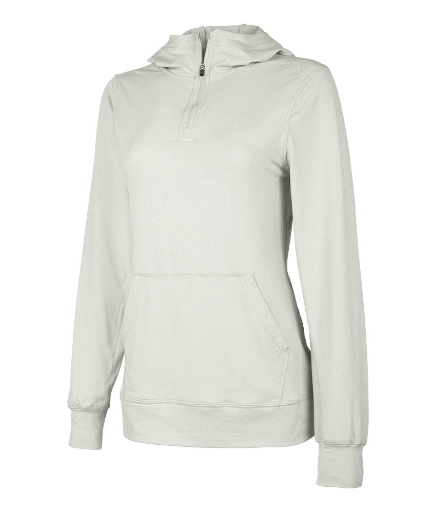 Sudadera con capucha y cremallera de un cuarto de rendimiento Charles River Pulse para MUJER