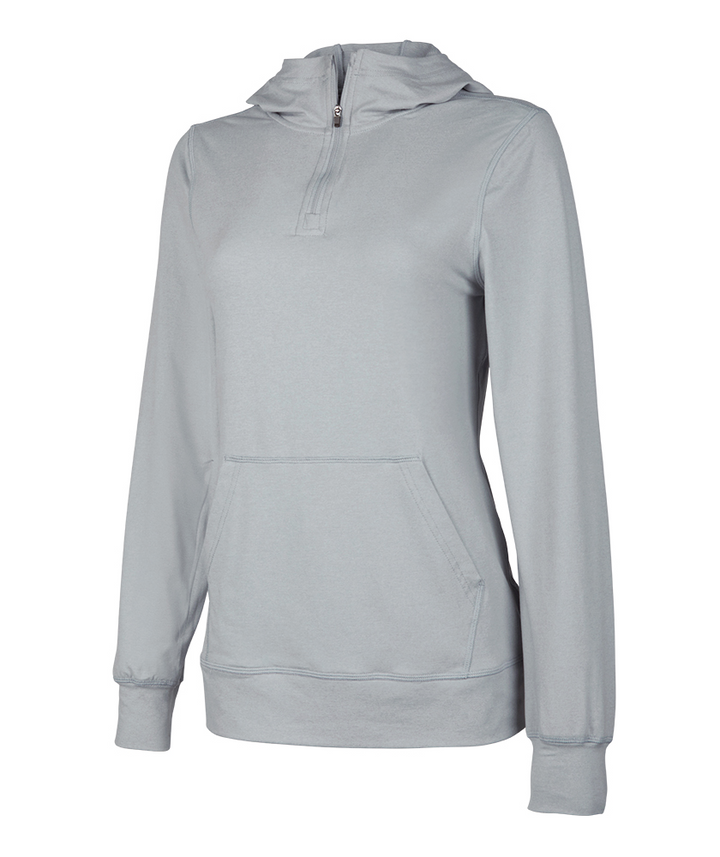 Sudadera con capucha y cremallera de un cuarto de rendimiento Charles River Pulse para MUJER