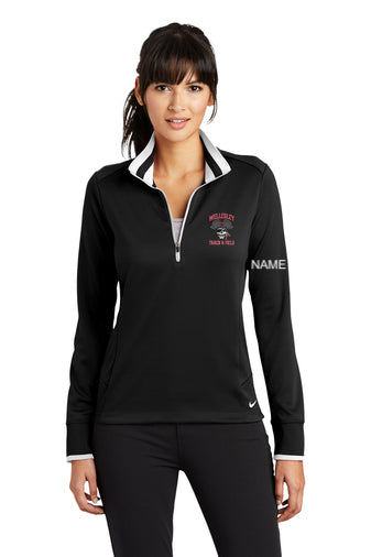 Wellesley Track and Field 2023 - Chaqueta de punto con cremallera media Nike Dri-FIT para mujer - 578674