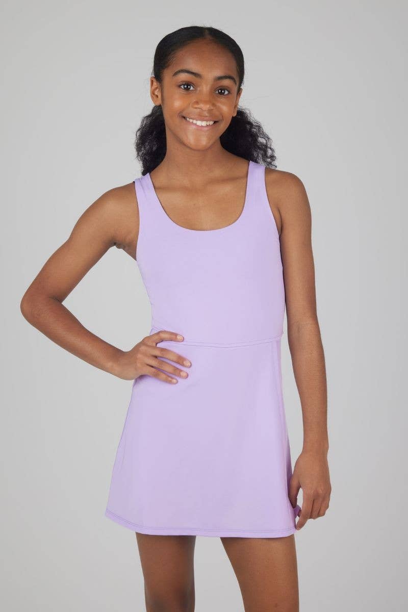 90 Degree by Reflex - Athletic Tennis Dress with Inner Shorts GIRLS