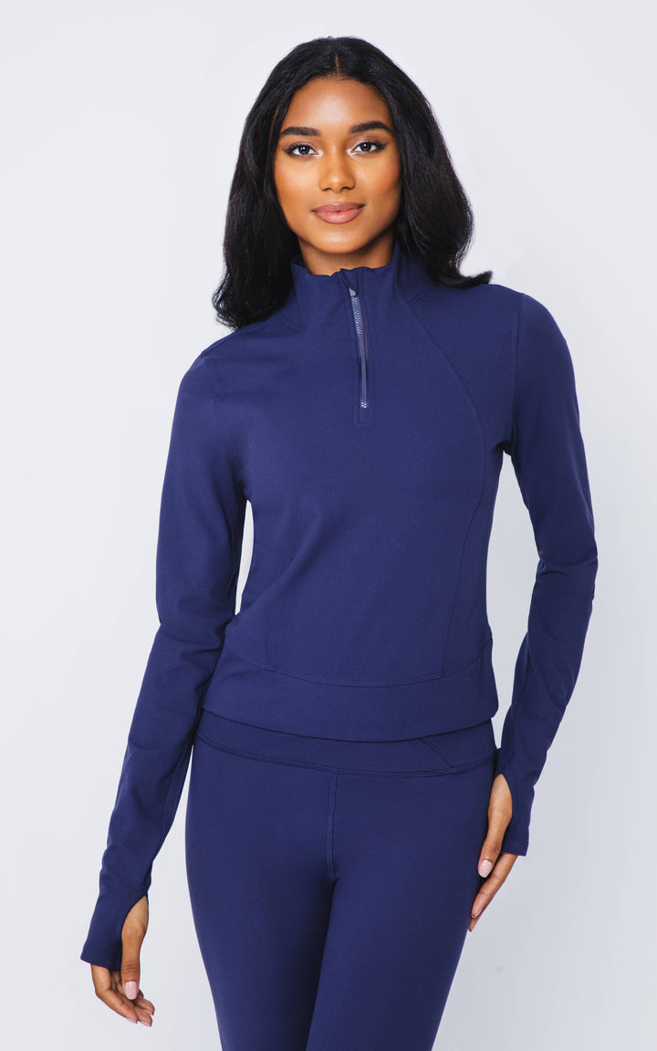 90 Degree by Reflex - Carbon Run and Flow Half Zip Jacket with Back Pocket WOMEN