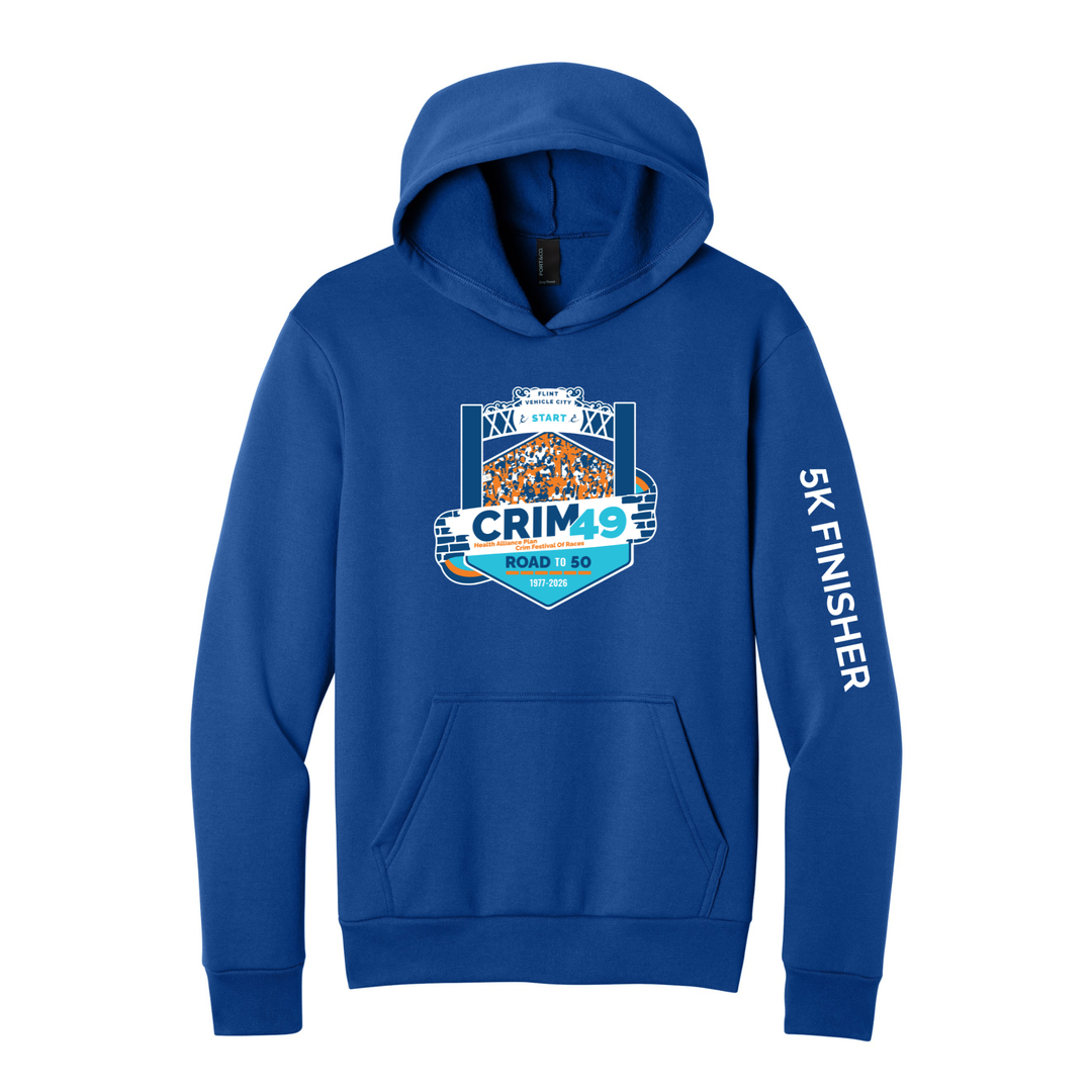 Crim 49 Finisher 2026 - Unisex Fleece Pullover Hooded Sweatshirt- True Royal (PC68H) (Left Chest (CFR-38)) (Copy)