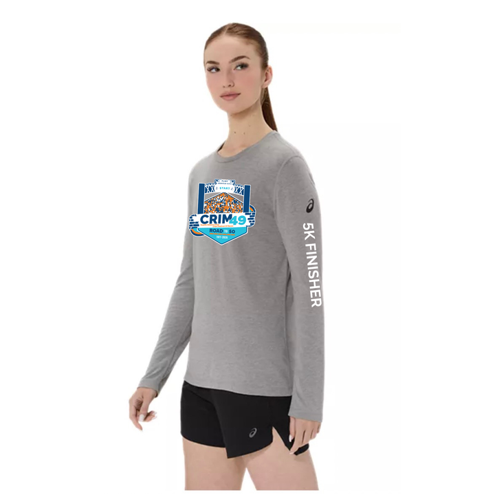 Crim 49 Finisher 2026- ASICS Women's PR Long Sleeve Triblend Tee Grey (2012D305) (Full Chest (CFR-37)