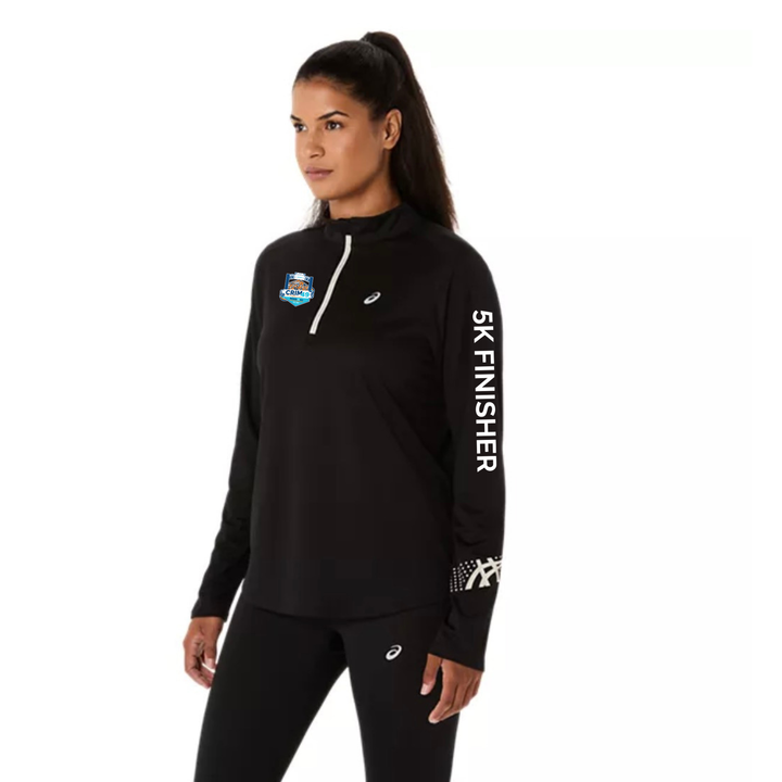 Crim 49 Finisher 2026 - ASICS Women's Icon 1/2 Zip Black (2012D175) (Left Chest (CFR-38))