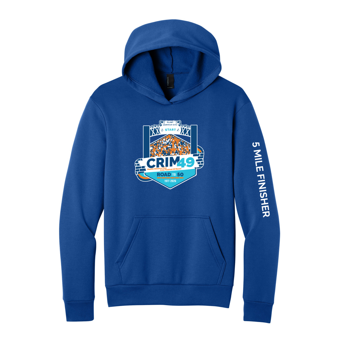 Crim 49 Finisher 2026 - Unisex Fleece Pullover Hooded Sweatshirt- True Royal (PC68H) (Left Chest (CFR-38)) (Copy)