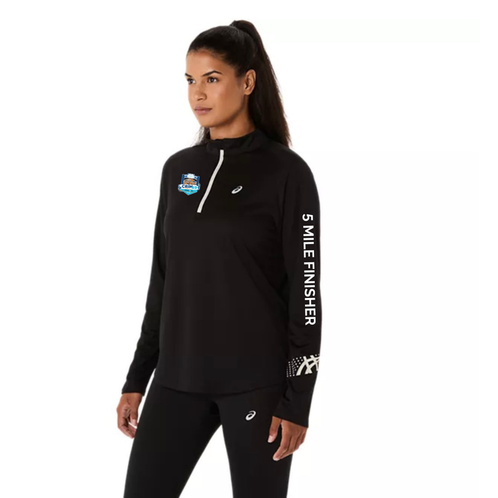 Crim 49 Finisher 2026 - ASICS Women's Icon 1/2 Zip Black (2012D175) (Left Chest (CFR-38))