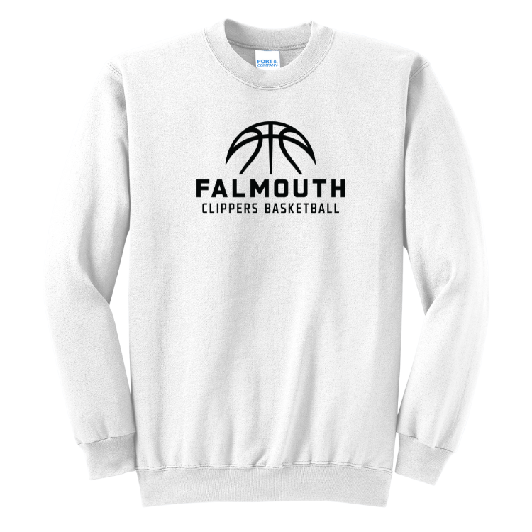 Falmouth Basketball -  Fleece Crewneck Sweatshirt (PC78)