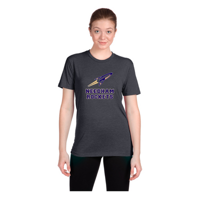 Needham HS Boosters - Camiseta unisex de mezcla triple Next Level Apparel (NL6010)