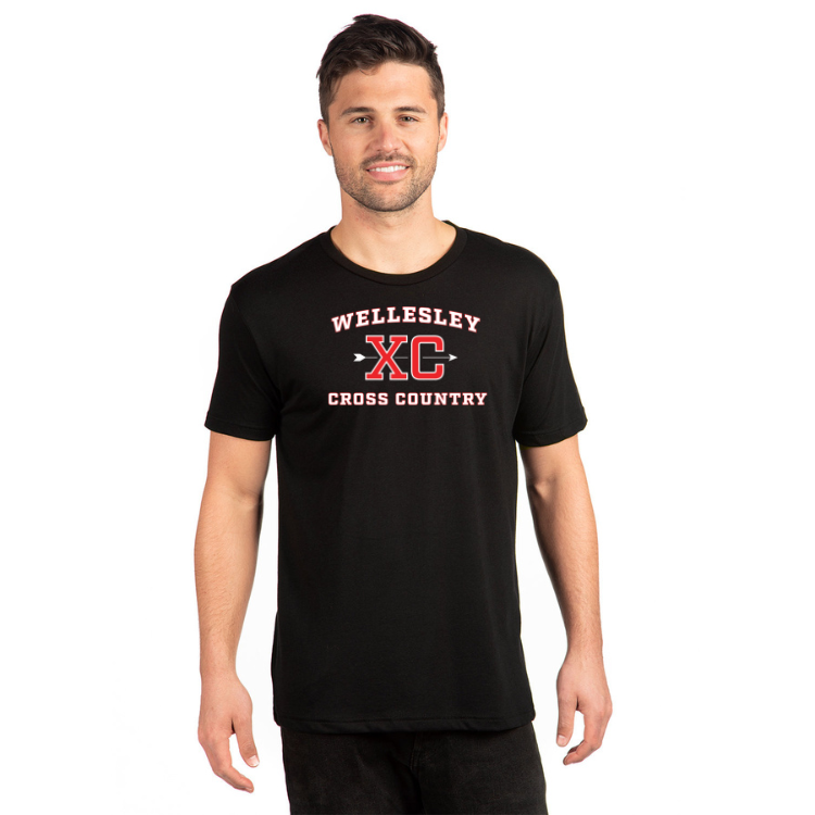 Camiseta unisex de triblend de Next Level Apparel de Wellesley Cross Country (6010)