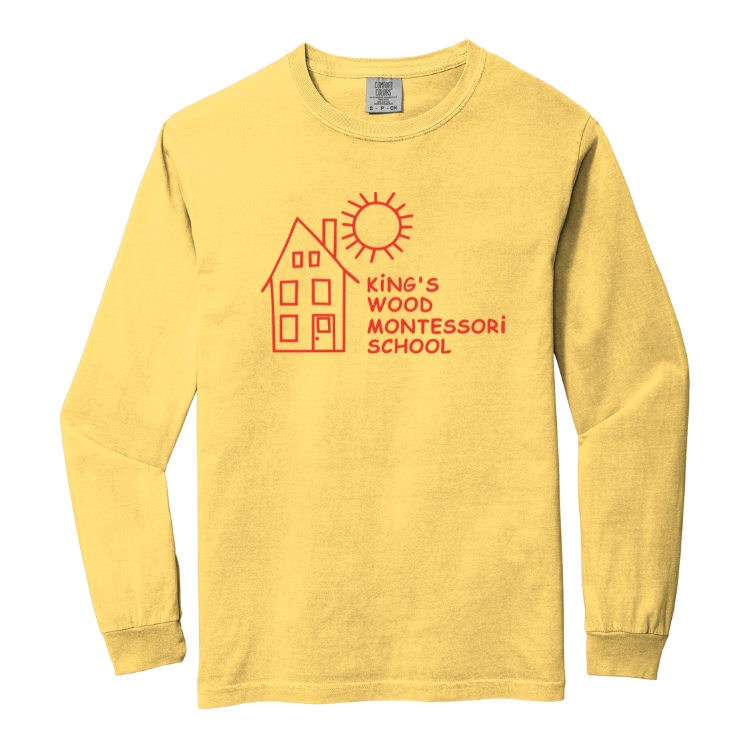 King's Wood Montessori School - Adult Heavyweight Long Sleeve Tee (6014)