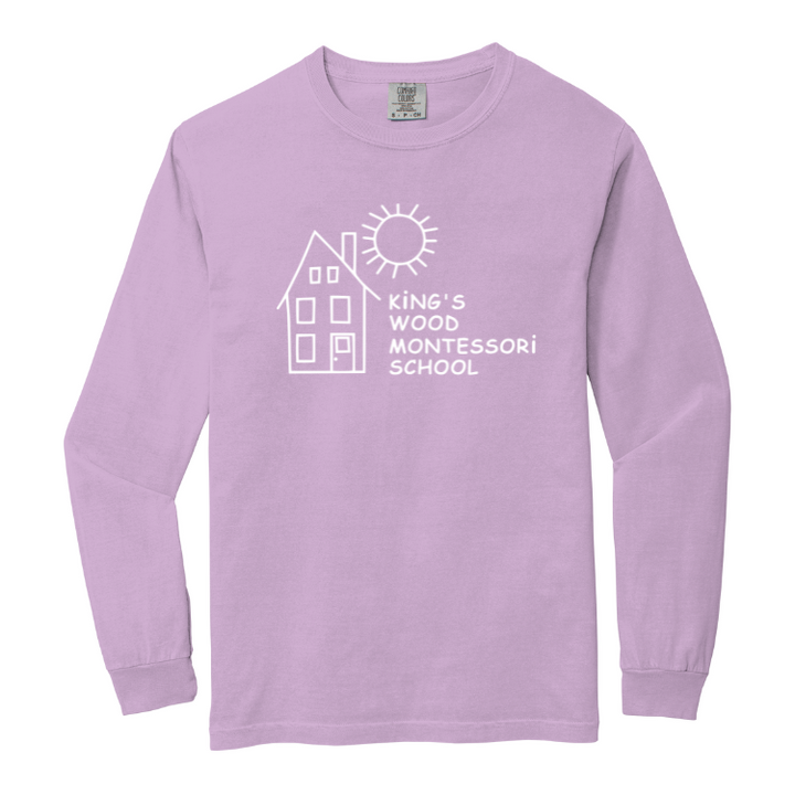 King's Wood Montessori School - Adult Heavyweight Long Sleeve Tee (6014)